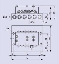 Abmessungen des Verteilers SSV-FL